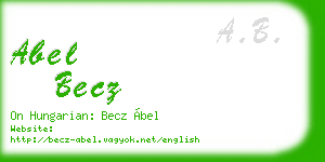 abel becz business card